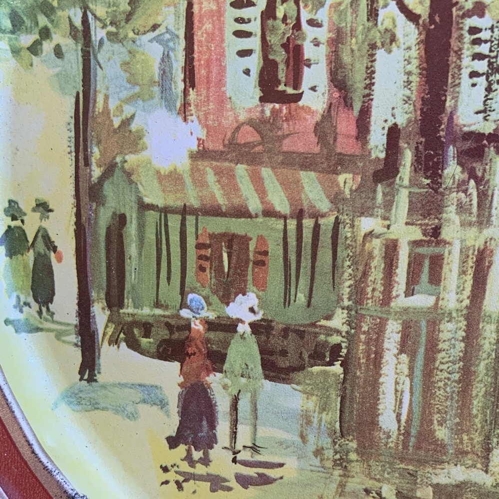 Vintage Scenic Art Plate “Petite Cafe” by Maurice Utrillo - Picture 8 of 9
